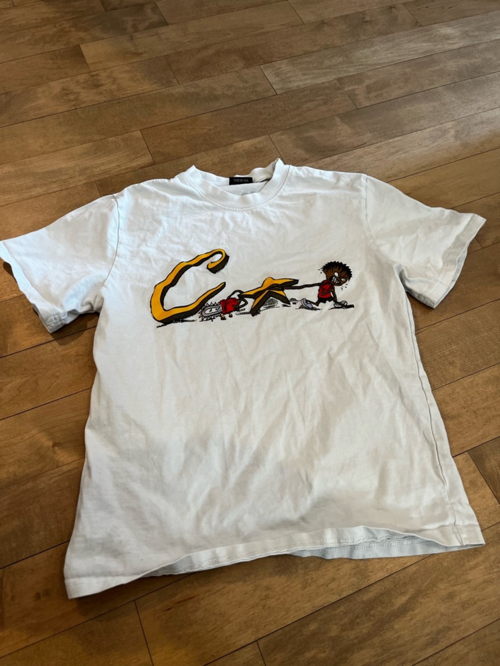 White Short Sleeve corteiz graphic tee